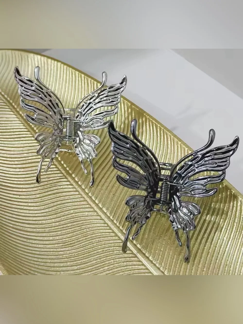 Silver Butterfly Hair Claw Clip You Choose